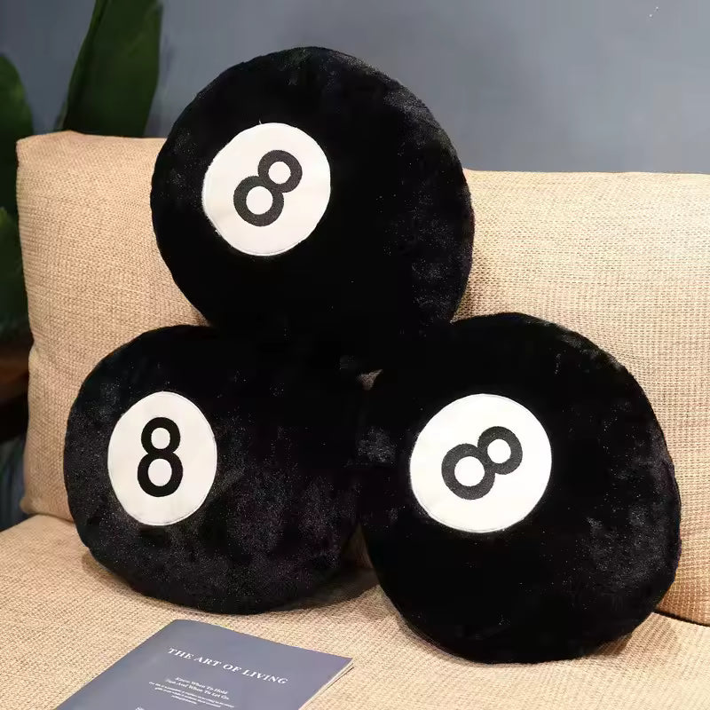 Billiard 8-Ball Plush Cushion
