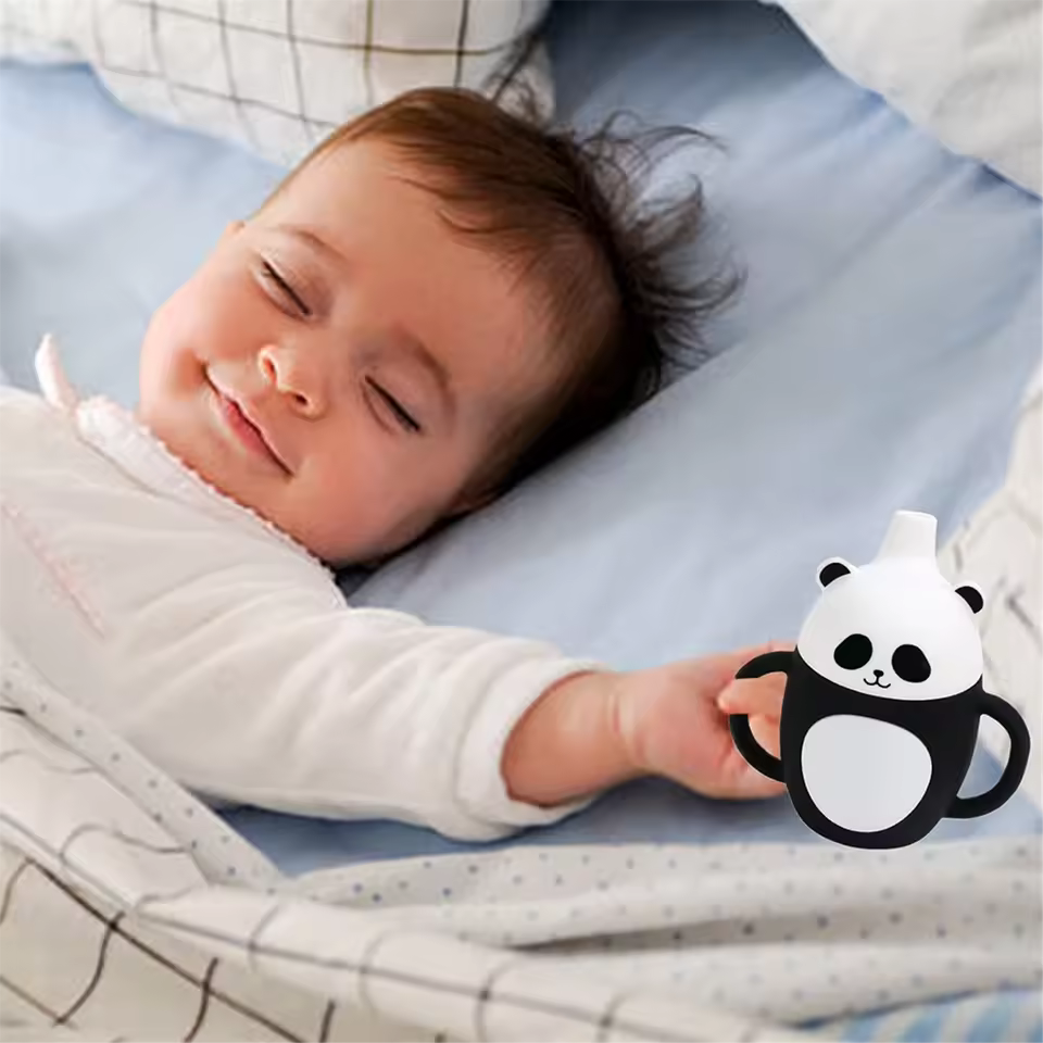 Silicone Children's Cup with Spill-Proof Straw