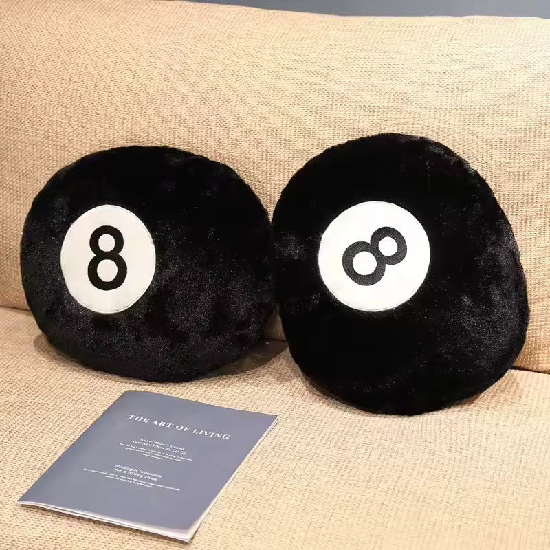 Billiard 8-Ball Plush Cushion