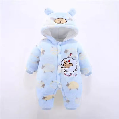Baby Hooded Romper – Thick &amp; Cozy