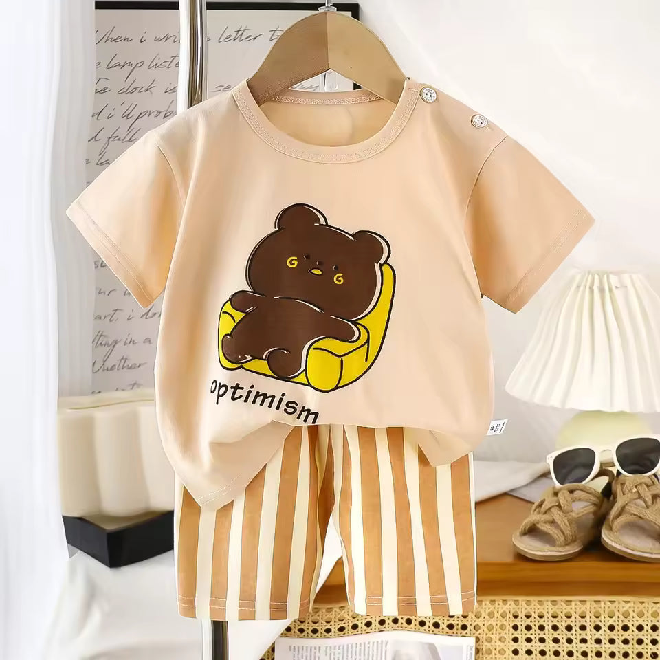 Children's outfit with short sleeves