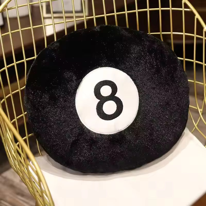Billiard 8-Ball Plush Cushion
