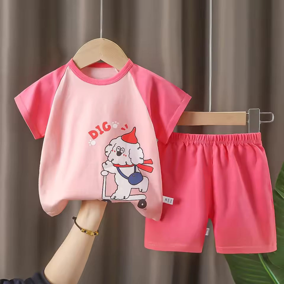 Children's outfit with short sleeves